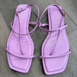 Joie Glory Women 6.5M Lavender /Pink Strappy Sandals Flats